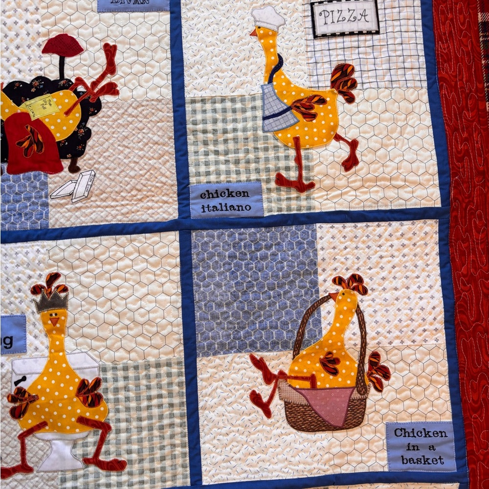 Charming Chicken-Themed Quilt - Picture 4 of 9